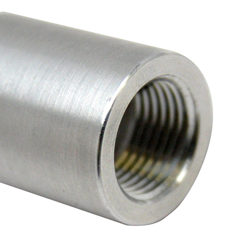 Rupp 3/4" x 12" Threaded Aluminum Pipe, Bright Anodized – Made in USA