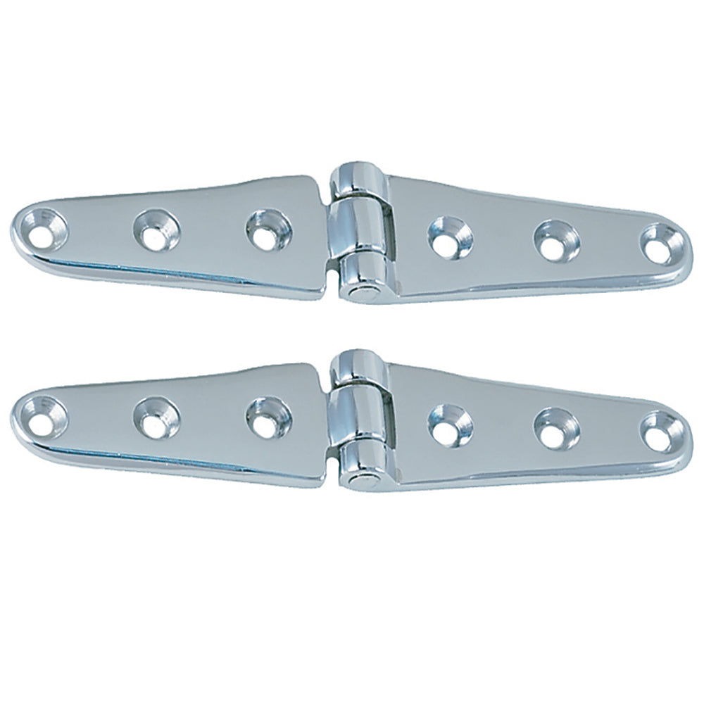 Perko 8-inch Chrome Plated Bronze Strap Hinge, Made in USA