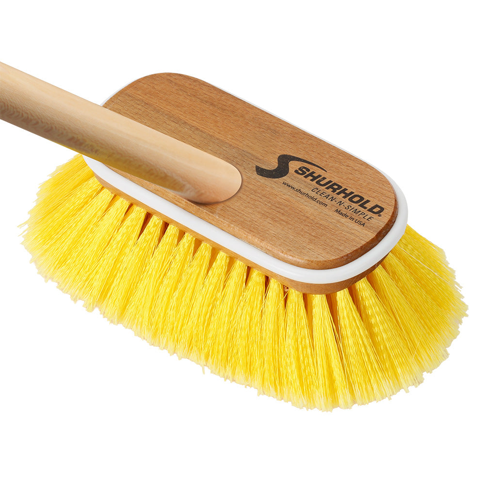 Shurhold Marine Mate Soft Deck Brush with 48 in. Wood Handle, 6 in.