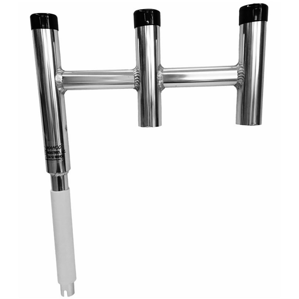 Wahoo Industries Offset Triple Rod Holder, Durable Aluminum for Kite Fishing