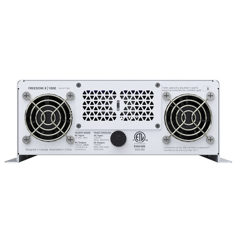 Xantrex Freedom X 1000 Pure Sine Wave Inverter, 12VDC, UL Listed