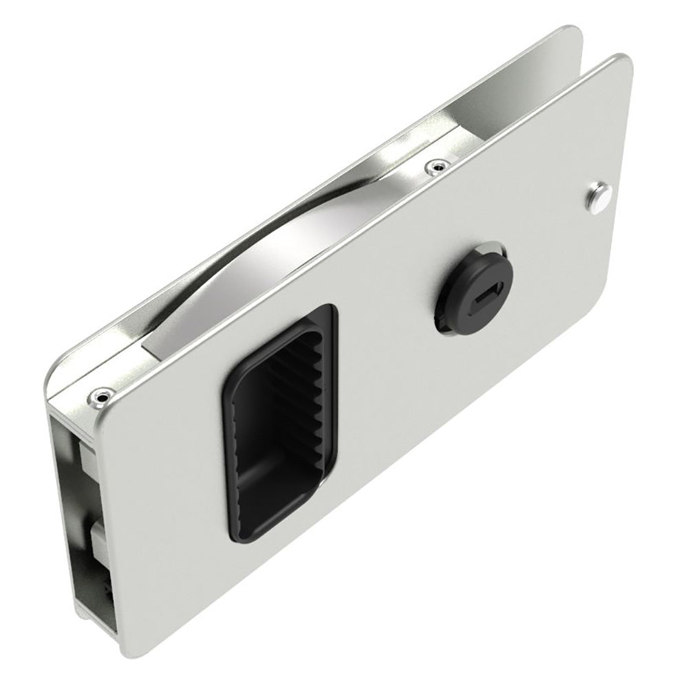 Southco MF-01-110-60 Flush Sliding Door Latch, Key Locking, Aluminum