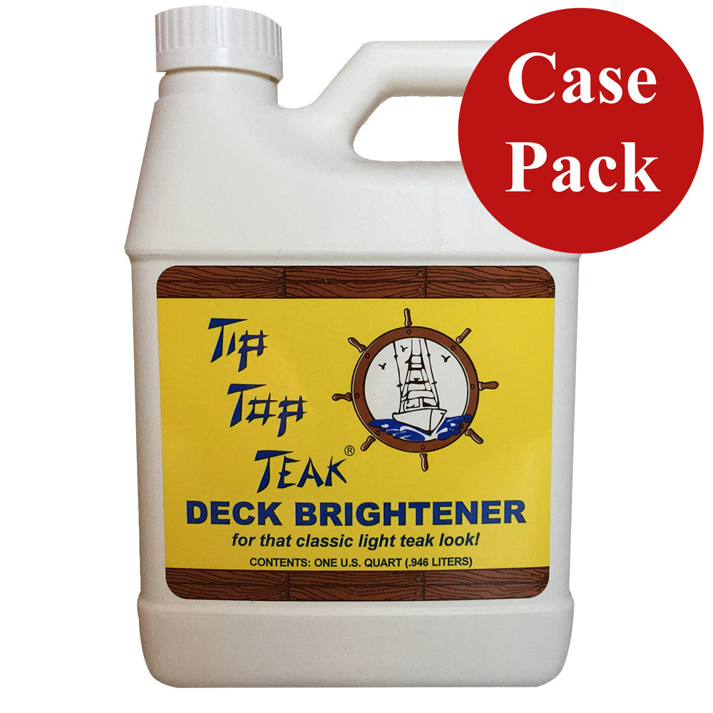 Tip Top Teak Crystal Deck Brightener, Quart (Case of 12) – Bleach-Free Formula