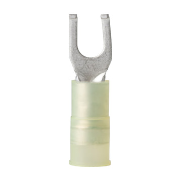 Ancor Yellow 12-10 AWG #10 Nylon Flanged Spade Terminal, 100-Pack