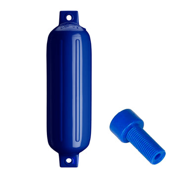 Polyform U.S. G-4 Twin Eye Boat Fender, 6.5" x 22" – Cobalt Blue