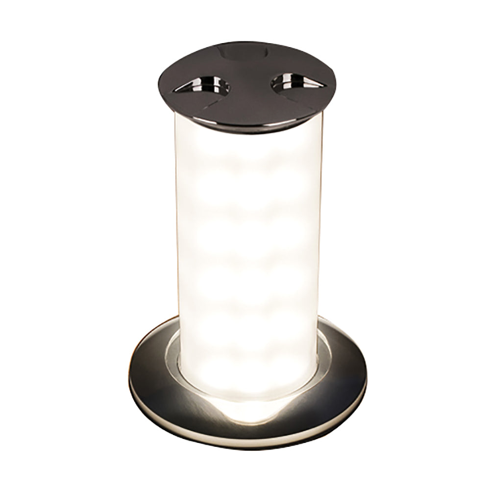 Quick Secret 3W Retractable LED Lamp, Mirrored Chrome, Warm White