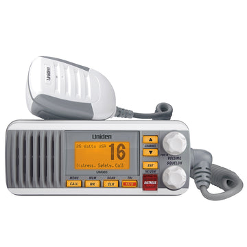 Uniden UM385 Fixed Mount VHF Radio, 25W Class D DSC, S.A.M.E. Alert