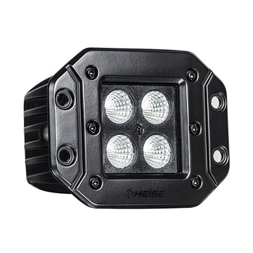 HEISE Blackout LED Cube Light, 3" Flush Mount, 90° Flood Beam