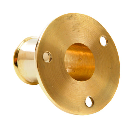 Whitecap Top-Mounted Flag Pole Socket, Polished Brass, 3/4" ID