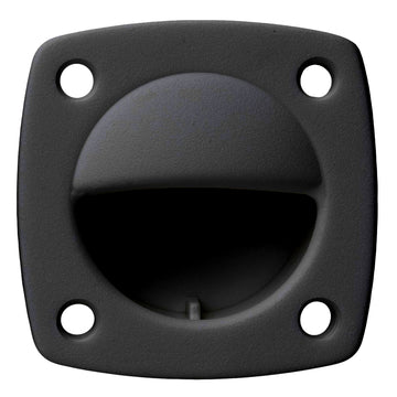 Whitecap Nylon Flush Pull, Small - Black, 2-1/4" x 2-1/4"