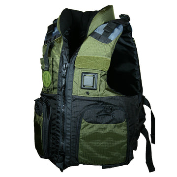 First Watch AV-800 Four Pocket Flotation Vest, OD Green S/M, USCG Type III