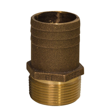 GROCO FF-2000 Bronze Full Flow Pipe to Hose Straight Fitting, 2" NPT x 2-1/4"