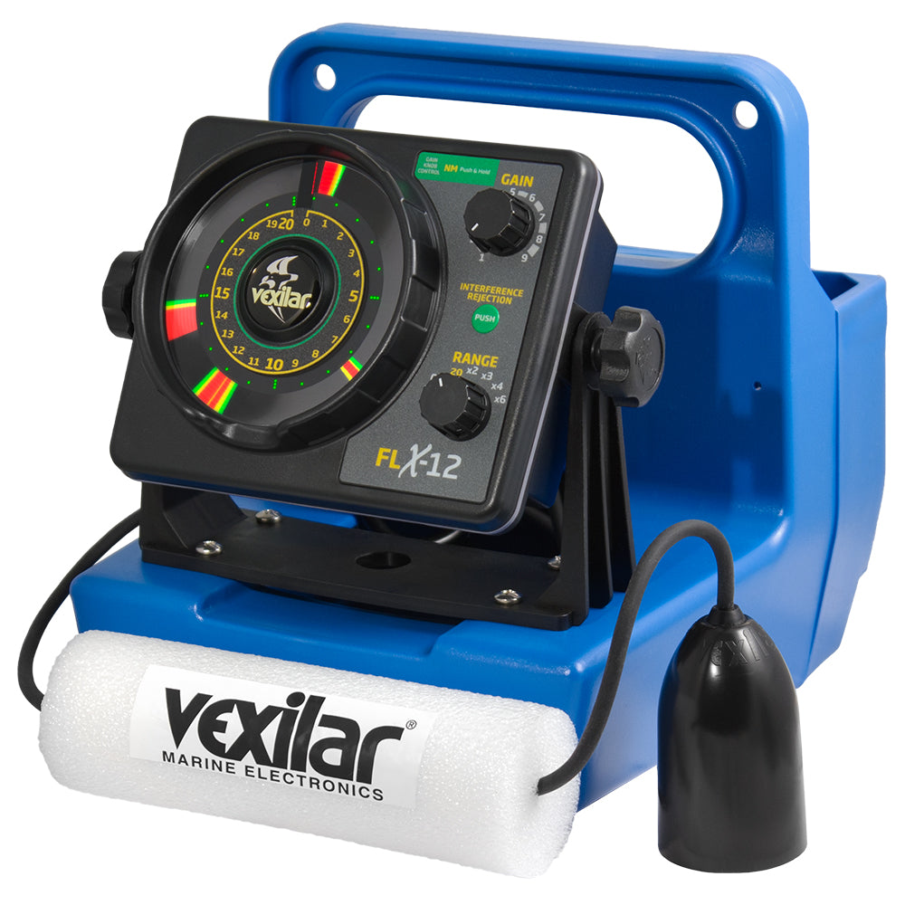 Vexilar FLX-12 Genz Pack Ice Flasher with 12° Ice-Ducer, 1000W Peak