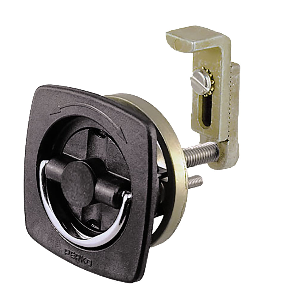 Perko Flush Latch with Offset Adjustable Cam Bar, Non-Locking, Black