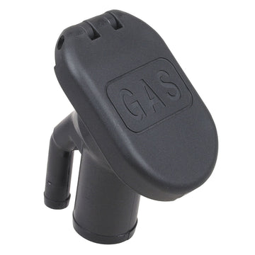 Perko Vented Gas Fill, 35° Angled Neck, 1-1/2" Hose, Black Polymer