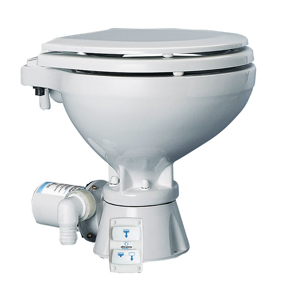 Albin Group 07-03-011 Marine Toilet, Electric, 24V, Compact White