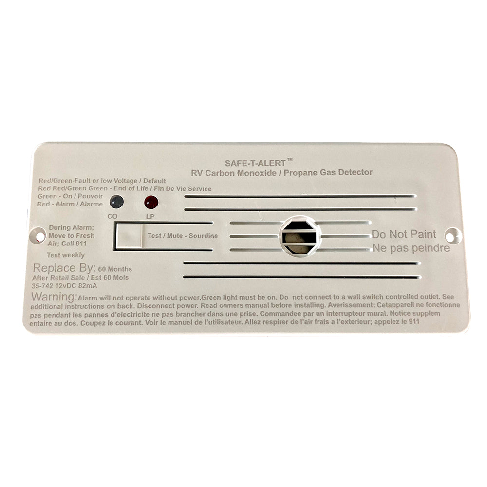Safe-T-Alert 35 Series Dual CO & Propane RV Alarm, Flush Mount