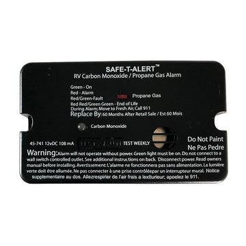 Safe-T-Alert 45-Series Combo CO/LP Alarm, Surface Mount – Black