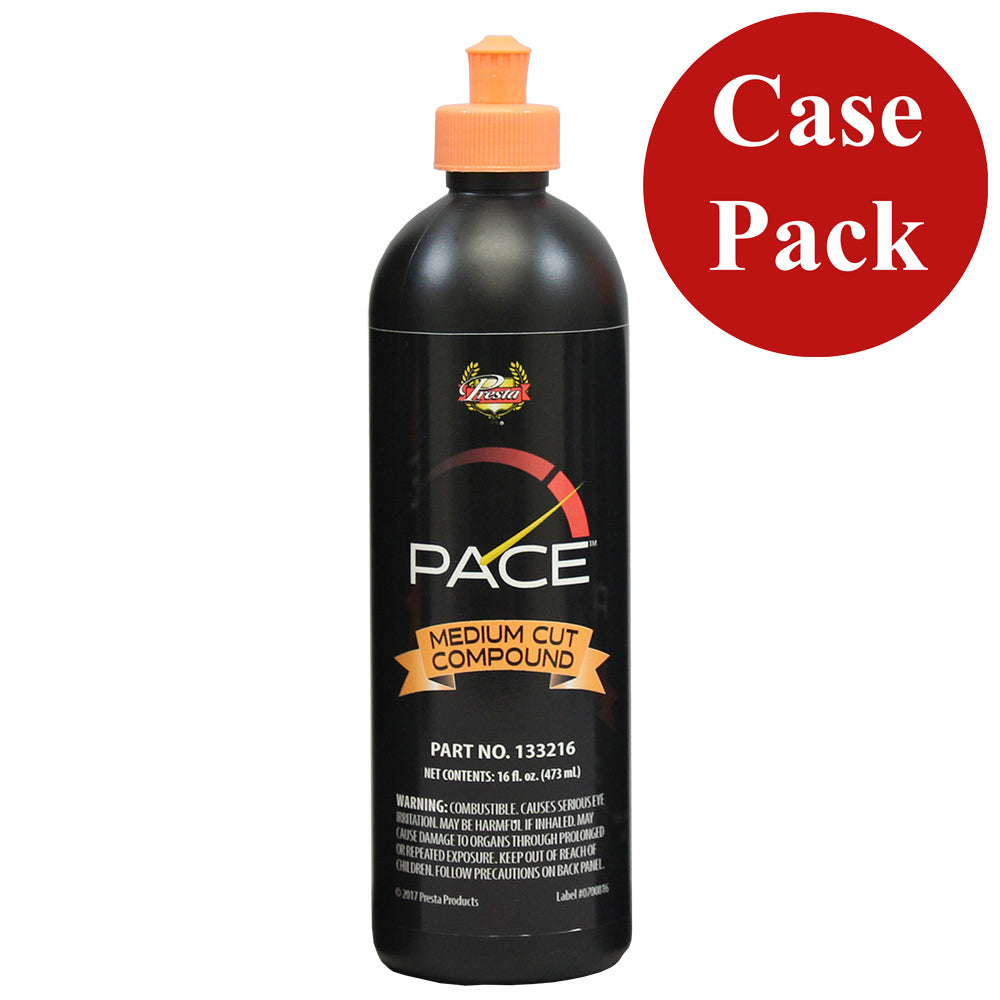 Presta PACE Medium Cut Compound, 16oz Bottles (Case of 6)