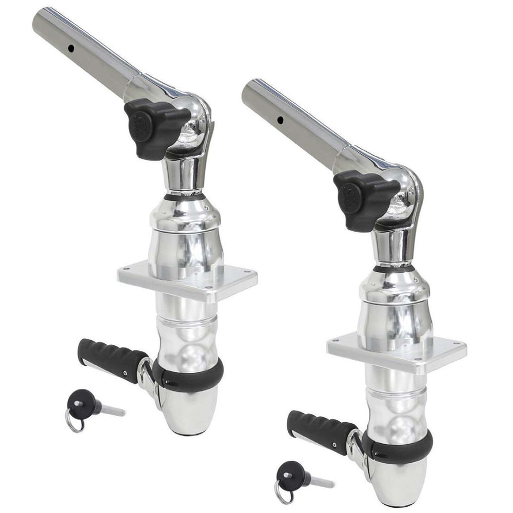 Tigress XD Top Mount Outrigger Bases, Pair – 316 Marine-Grade Stainless Steel