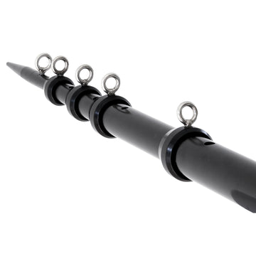 Tigress XD Telescoping Aluminum Outrigger Poles, 15' Black with 1-1/8" OD Base