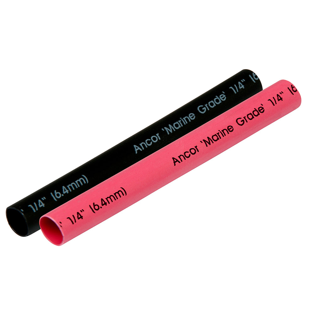 Ancor Marine Grade Heat Shrink Tubing, 1/4" x 3" (Black & Red)