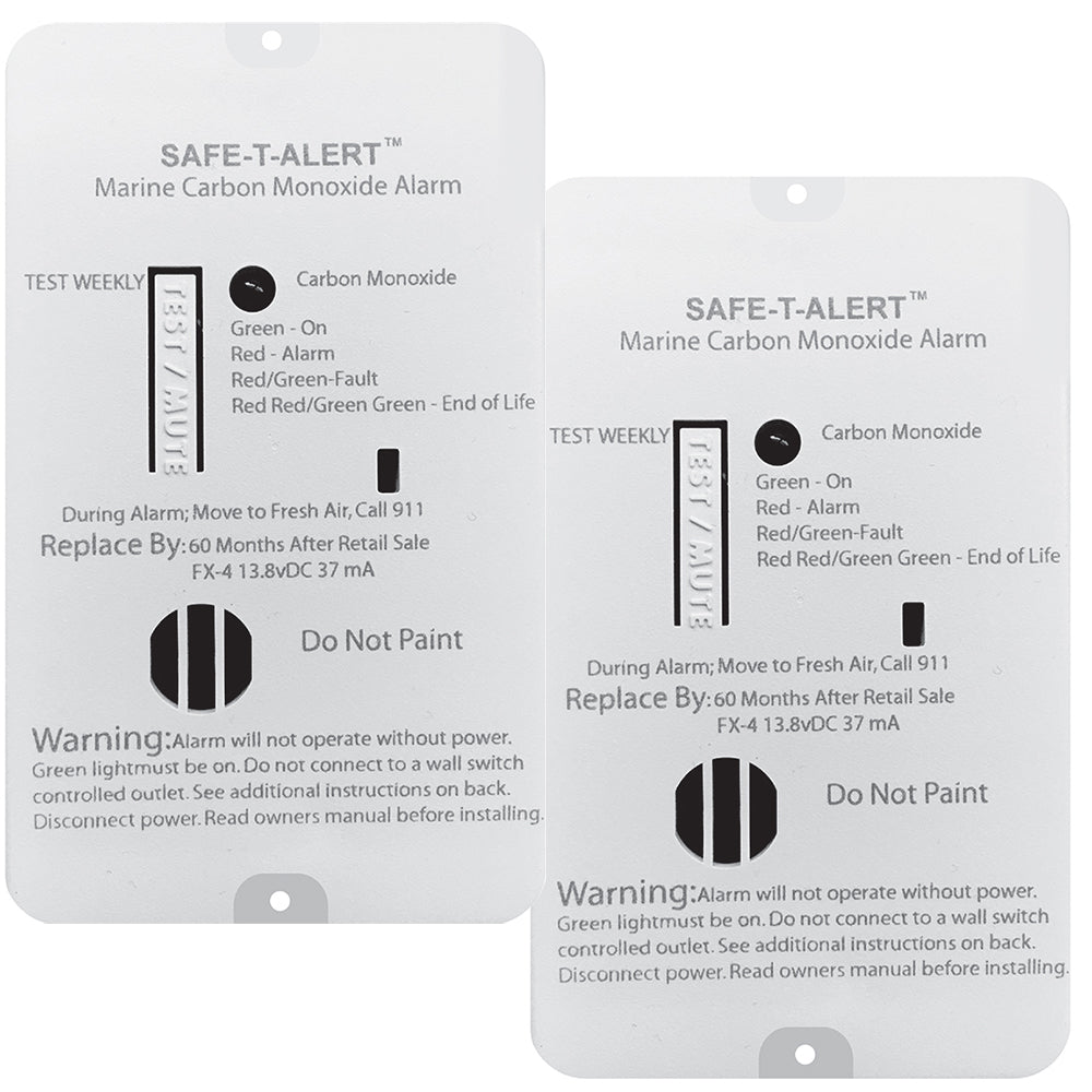 Safe-T-Alert FX-4 Marine Carbon Monoxide Alarm, 12V DC (2-Pack)