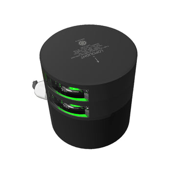 Lopolight Series 301-108 Double Stacked Nav Light, 3NM Green, USCG Certified