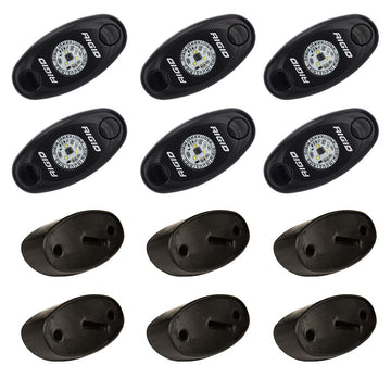 RIGID Industries 400253 A-Series Rock Light Kit, 6 Cool White LED
