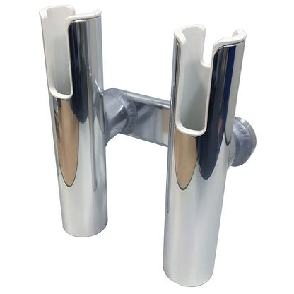 Tigress Double Spinning Console Rod Holder, Polished Aluminum