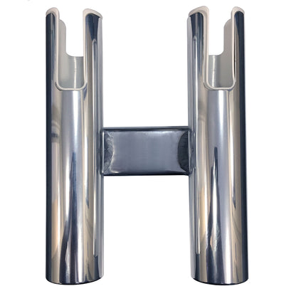 Tigress Double Spinning Console Rod Holder, Polished Aluminum