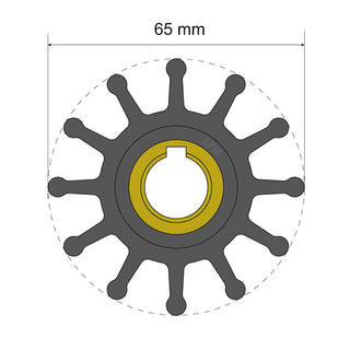 Albin Group Premium Impeller Kit, 65x15.8x41.5mm, 12 Blade – ISO 9001 Certified