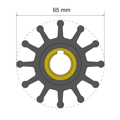 Albin Group Premium Impeller Kit, 65x15.8x41.5mm, 12 Blade – ISO 9001 Certified