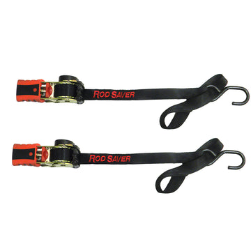 Rod Saver Mini Ret retractable Tie-Down with Soft Hook, 50 Inches, Pair