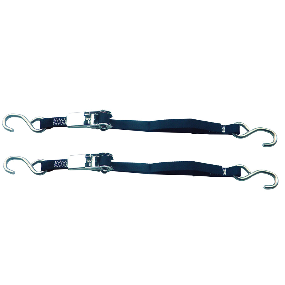 Rod Saver Stainless Steel Ratchet Tie-Down, 1" x 3' (Pair) – 1200 lb Capacity