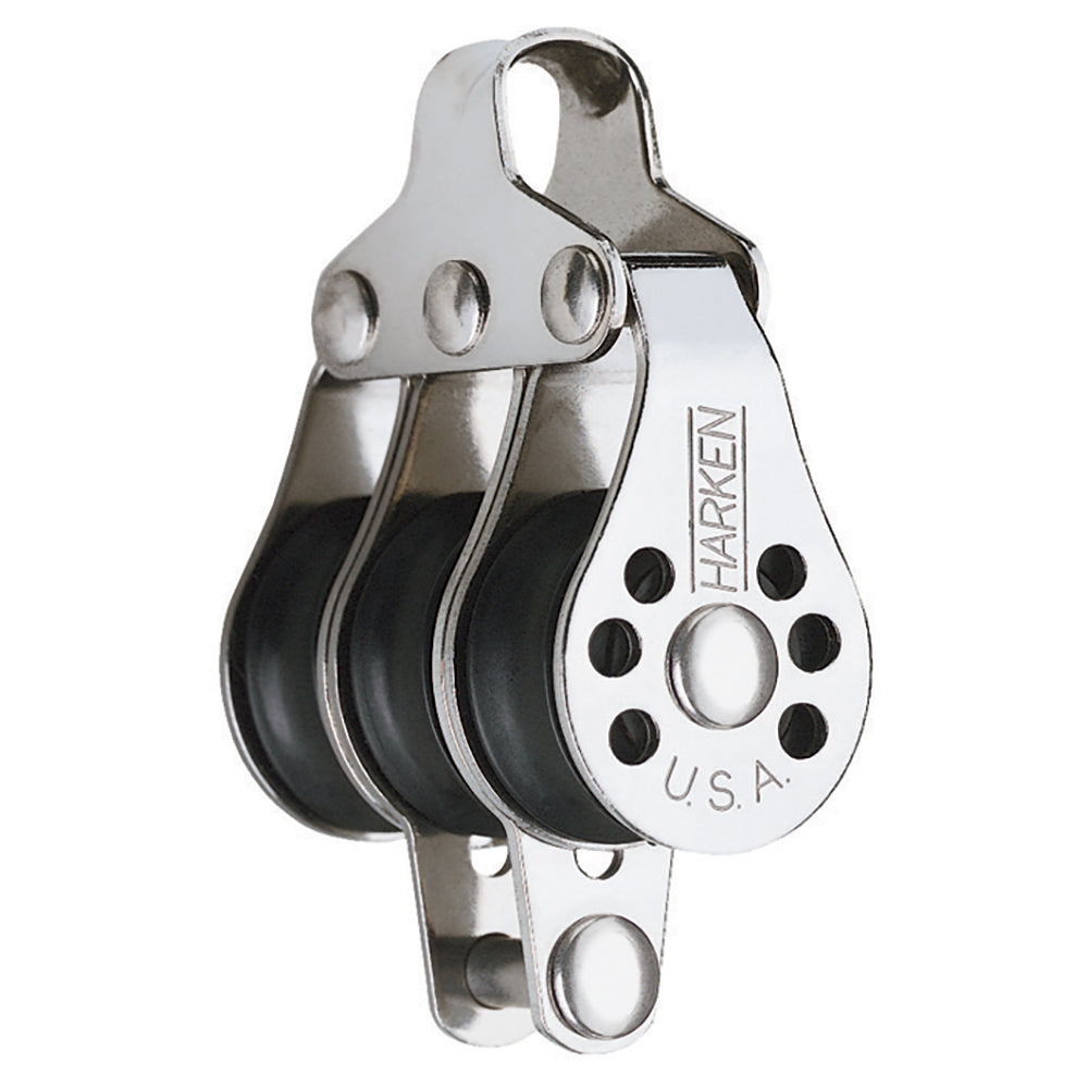 Harken 22mm Triple Micro Block with Becket, 500lb MWL