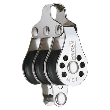 Harken 22mm Triple Micro Block with Becket, 500lb MWL