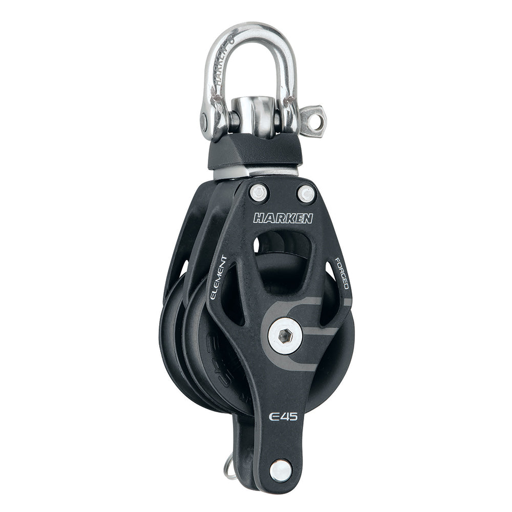 Harken 45mm Aluminum Element Double Block — Swivel, Becket, 875kg Max Load