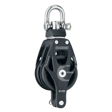 Harken 45mm Aluminum Element Double Block — Swivel, Becket, 875kg Max Load