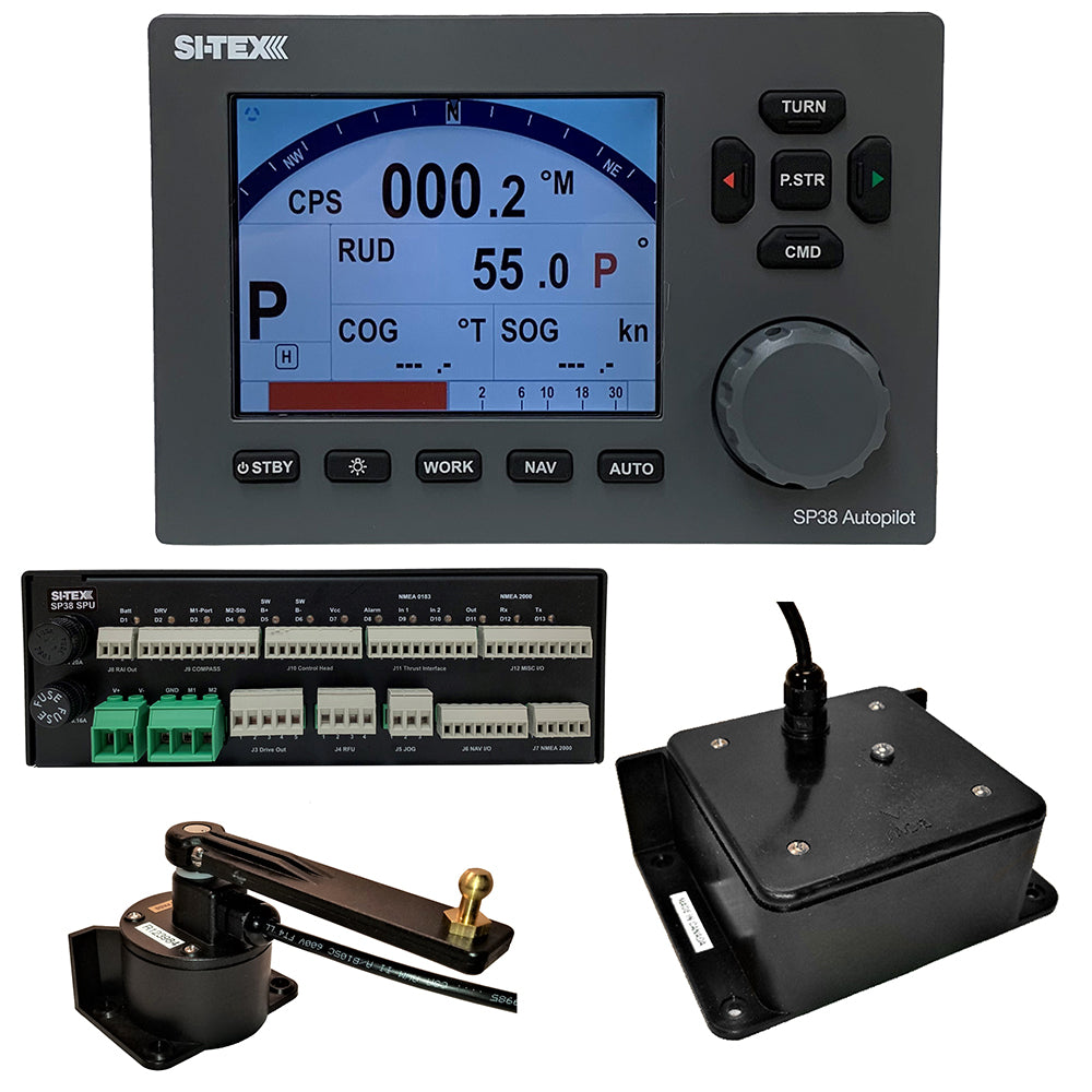 SI-TEX SP38-2 Autopilot Core Pack, 5.7" Color LCD, Fluxgate & Rotary Feedback