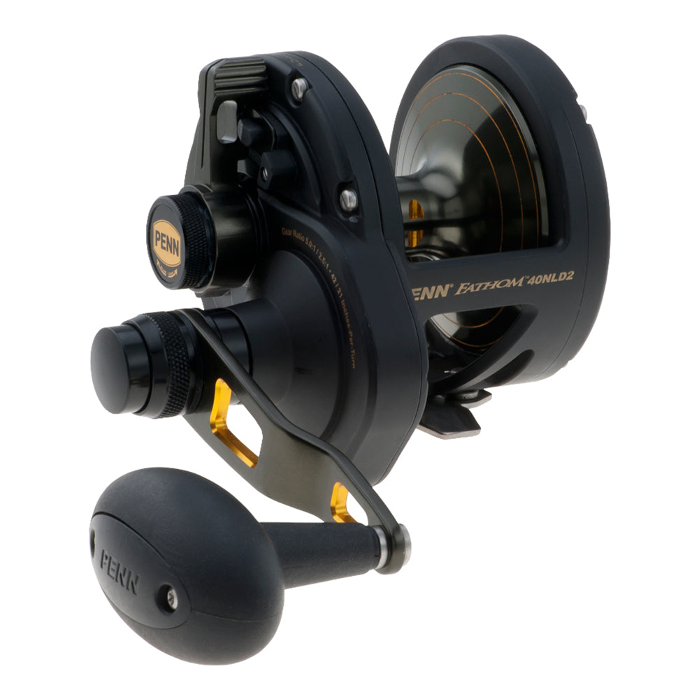 PENN Fathom Lever Drag 2-Speed Conventional Fishing Reel, 40N, Right-Hand Retrieve
