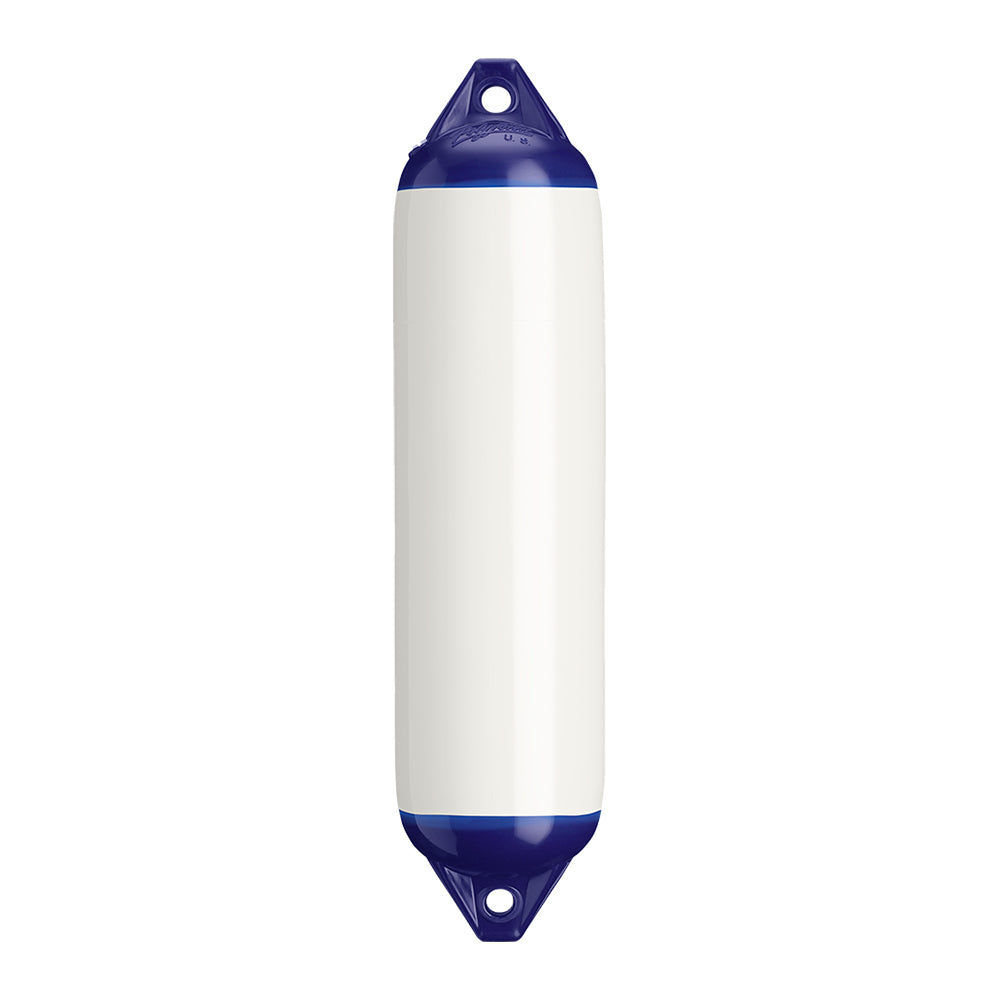 Polyform F-1 Twin Eye Boat Fender, 6" x 24" - White
