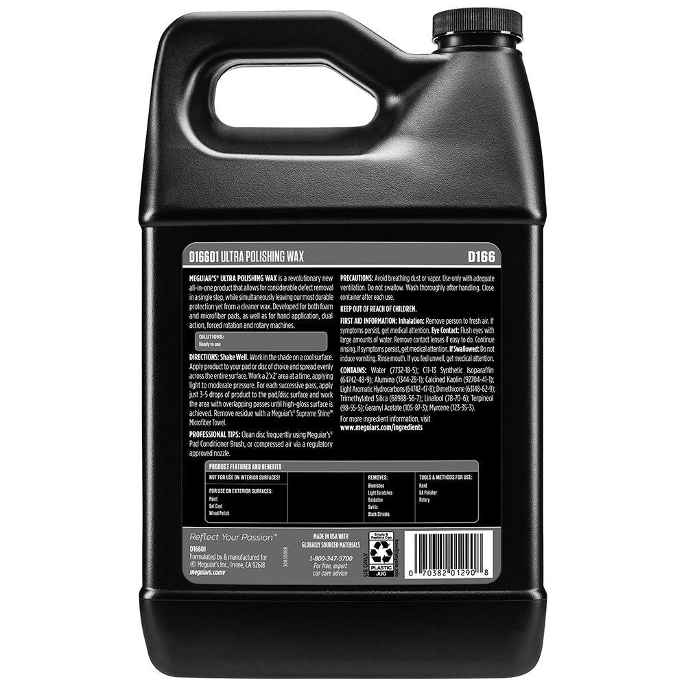 Meguiar's D166 Ultra Polishing Wax, 1 Gallon (Case of 4)