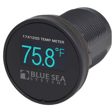 Blue Sea Systems Mini OLED Temperature Monitor - Blue, Waterproof 12V/24V