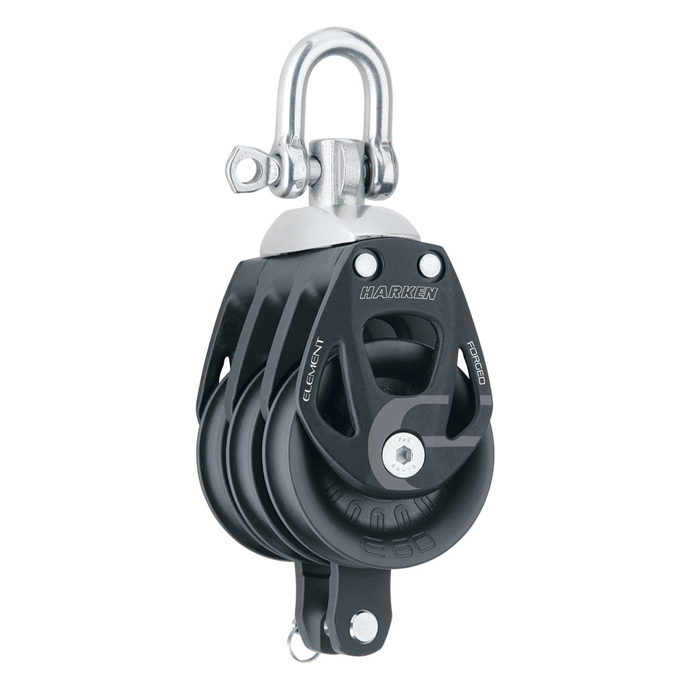 Harken 60mm Aluminum Element Triple Block with Swivel and Becket