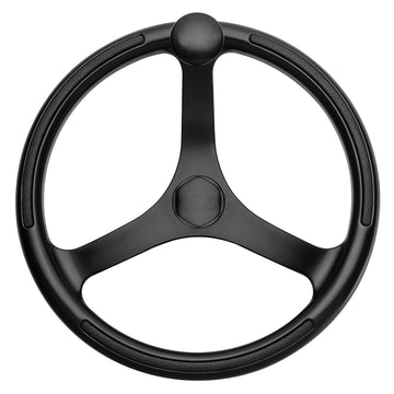 Schmitt Marine Primus 13.5 in. Steering Wheel with Control Knob, Black Powder Coat