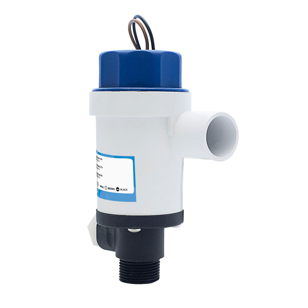 Albin Group Twinport Aerator Pump, 1100 GPH, 12V – Short Stack