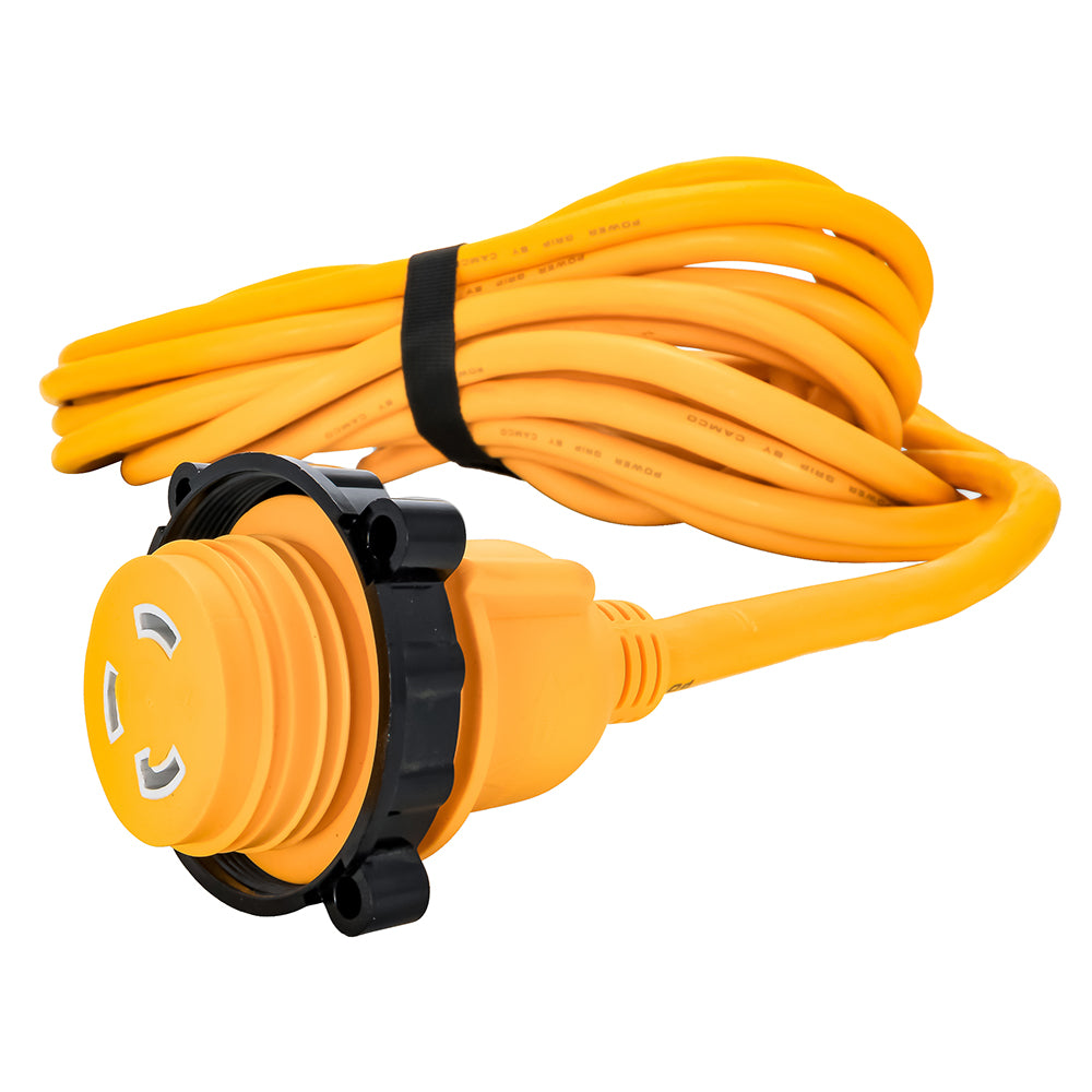 Camco Power Grip Marine Extension Cord, 30 Amp Locking, 50-Foot