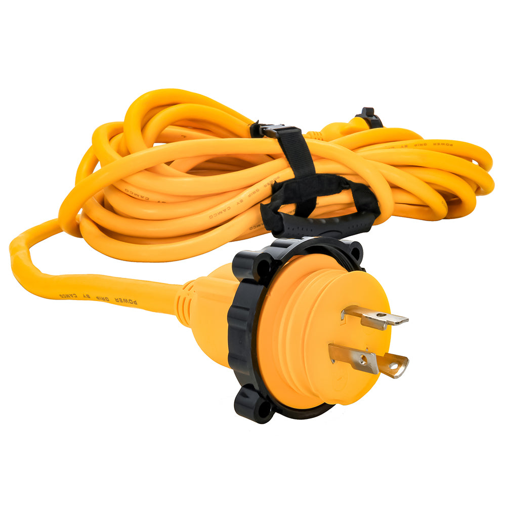 Camco Power Grip Marine Extension Cord, 30 Amp Locking, 50-Foot