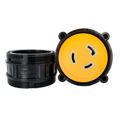 Camco Power Grip Marine Locking Adapter, 50A Male/30A Female, 12" - Weatherproof